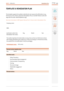 Audit Remediation Plan Template  Form