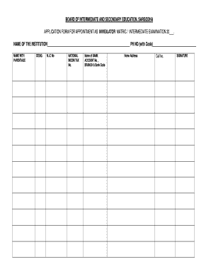 Bise Sargodha Invigilator Duty Order  Form