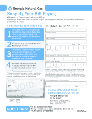 Georgia Utility Bill Template  Form