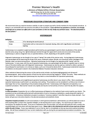 Hysteroscopy Consent Form