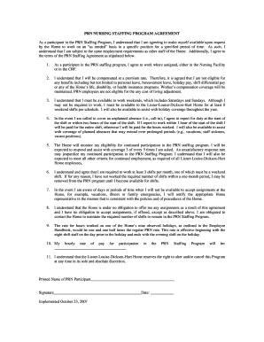 Prn Policy Template  Form