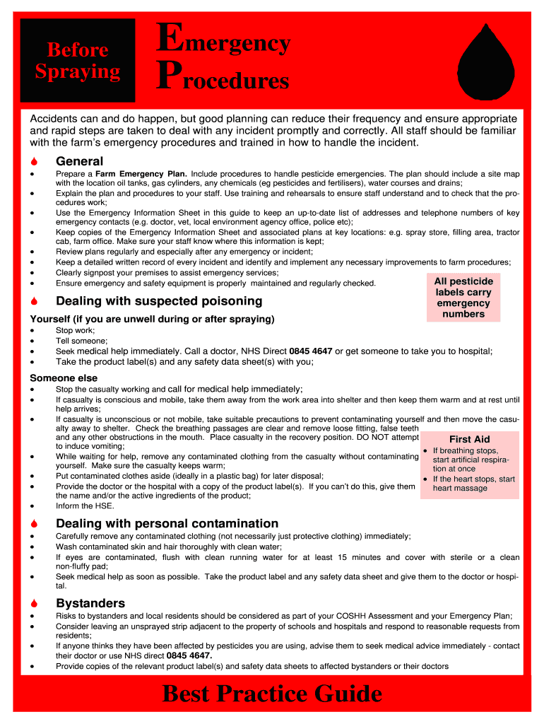 BPG Emergency Procedures Nov 05 Fin  EverySite  Form