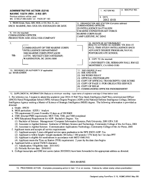 Administrative Action 5216  Form