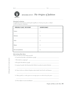 The Origins of Judaism Chapter 3 Section 4  Form