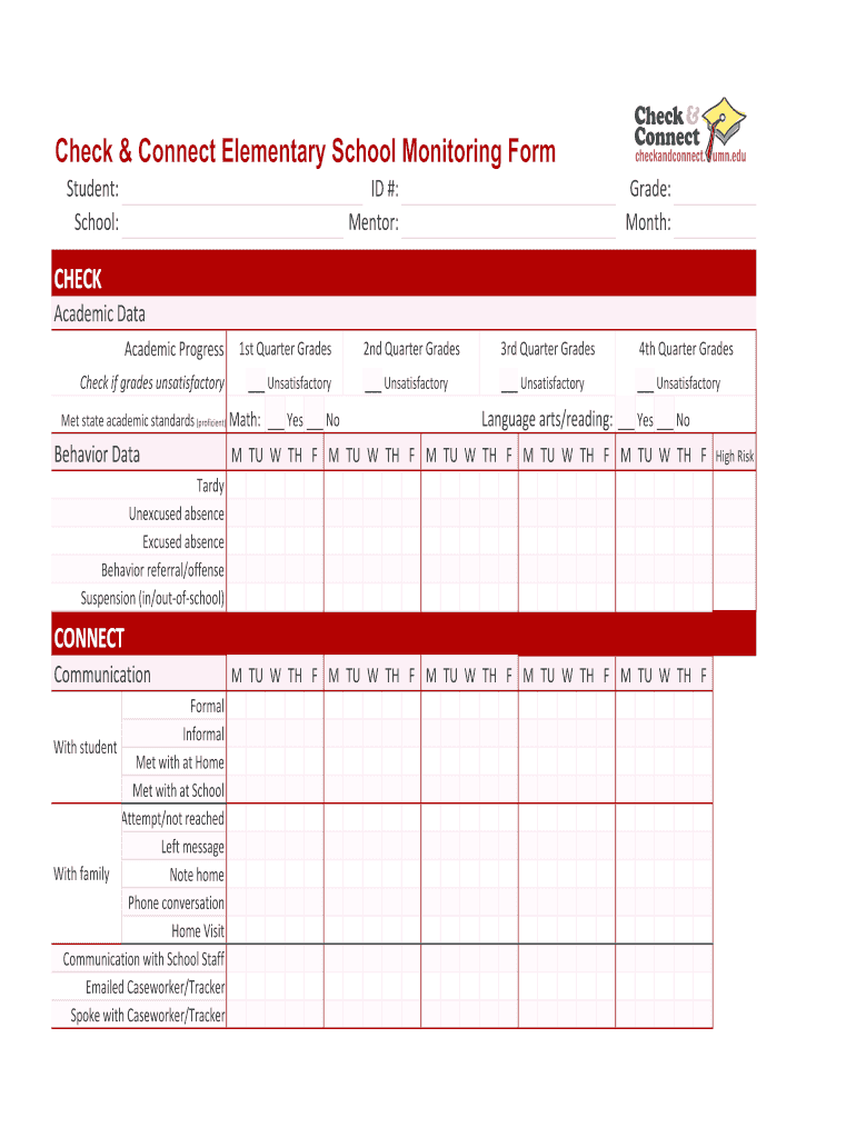 School Monitoring Form