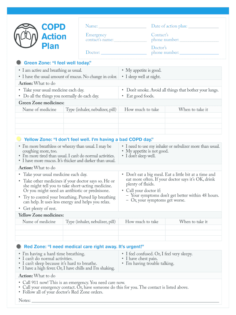 COPD Name Action Plan  UHC Military West  Form