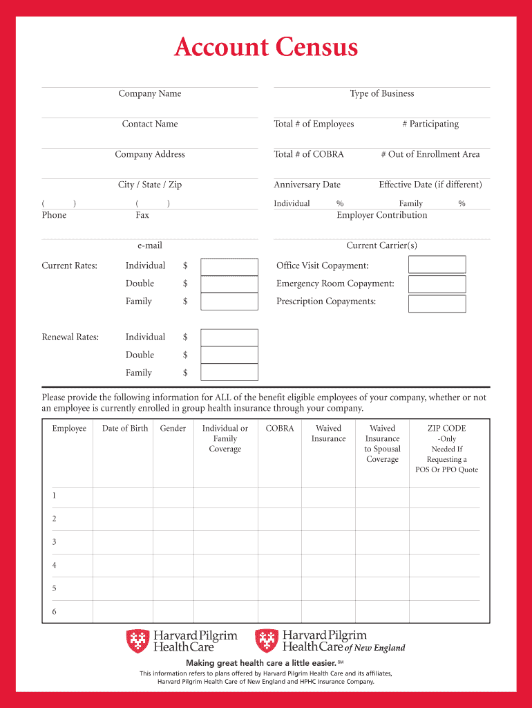 Pilgrim Census  Form