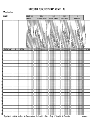 School Counselor Sign in Sheet PDF  Form