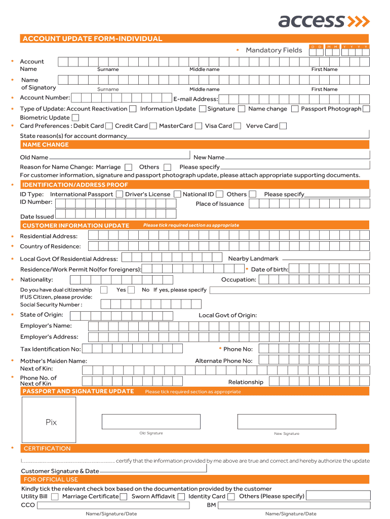 How To Open Access Bank Account Online - Fill Out and Sign ...