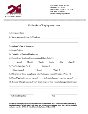 voe mortgage form fill out and sign printable pdf template signnow