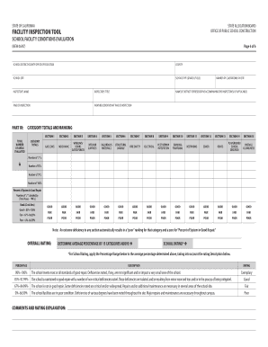 Facility Inspection Tool California  Form