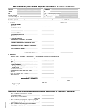 Rebut Individual Justificatiu Del Pagament De Salaris  Form