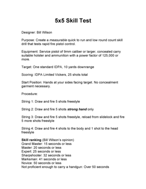 Wilson 5x5 Drill  Form