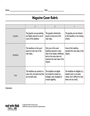 Magazine Rubric  Form