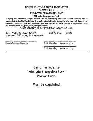 Altitude Waiver Form