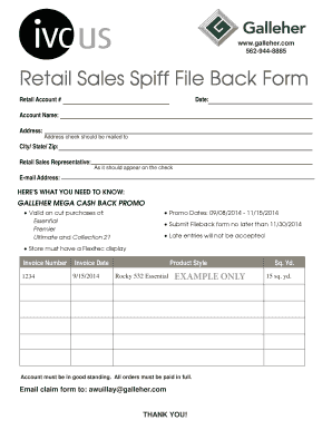 562 944 8885 Retail Sales Spiff File Back Form Galleher