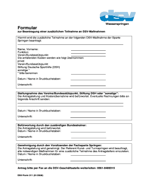 Dsv Application Form