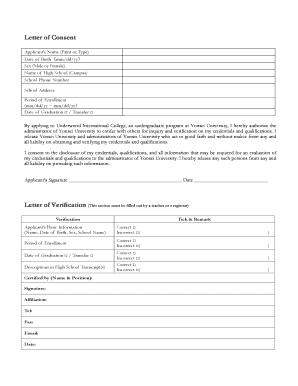 Letter of Consent Underwood International College Uic Yonsei Ac  Form