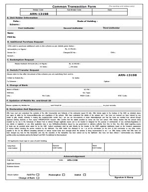 Common Transaction Form