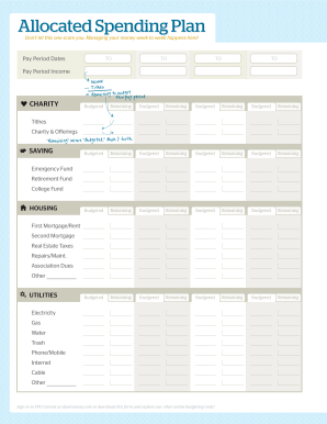 Allocated Plan  Form