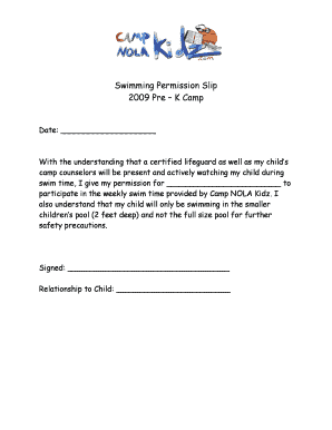 Sample Letter of Request for Permission to Use Swimming Pool  Form