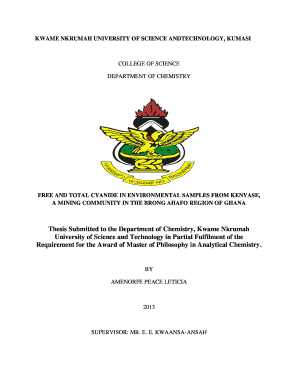 Knust Thesis Cover Page  Form