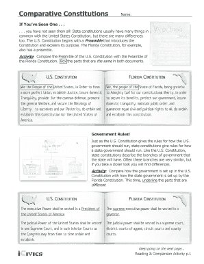 Comparative Constitutions Answer Key  Form