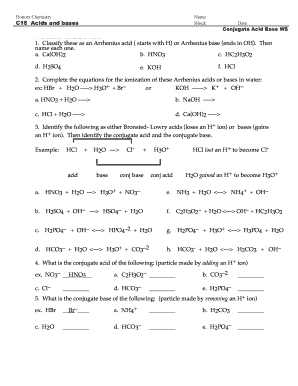 Acids and Bases Reading Comprehension Worksheets PDF  Form