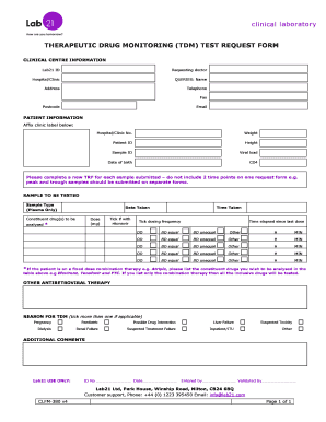 Drug Test Results Form Private Clinic