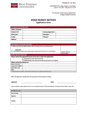 Money Refund Form