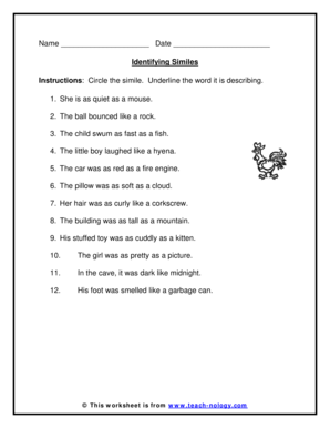 Identifying Similes  Form