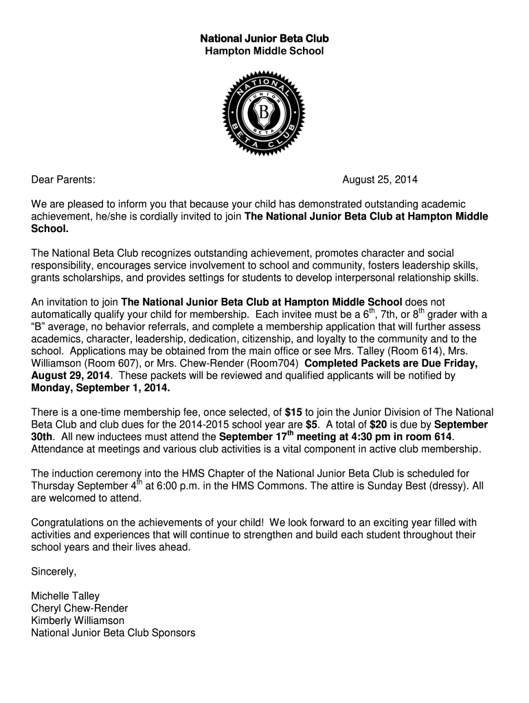  National Beta Club Henry County Schools Schoolwires Henry K12 Ga 2014-2024