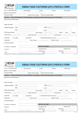 Know Your Customer Form