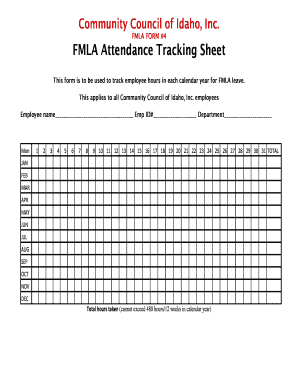 Fmla Tracking Sheet  Form
