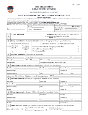  TM 1 Application for Plan Examination NYC Gov 2021