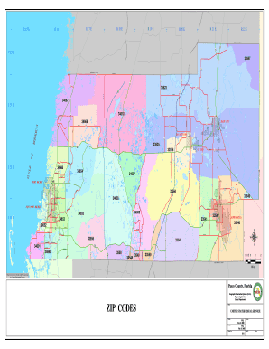 Pasco County Zip Code Map  Form