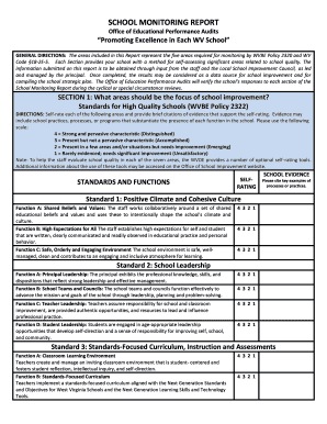 School Monitoring Report OEPA  Form