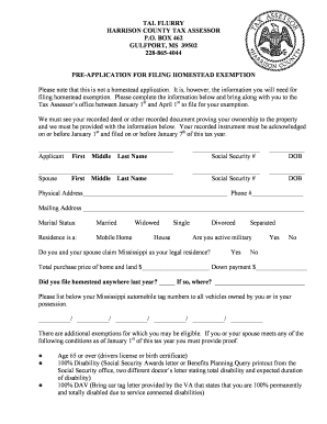 Tax Assessor Gulfport Ms  Form