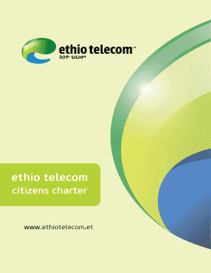 Ethio Telecom Citizen Charter  Form
