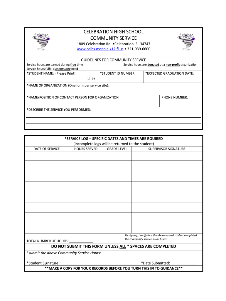 Celhs  Form