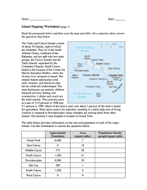 Island Hopping Worksheet Answers  Form