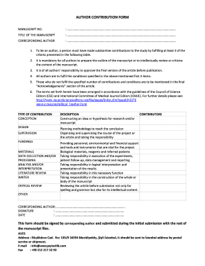 Author Contribution Form JournalAgent