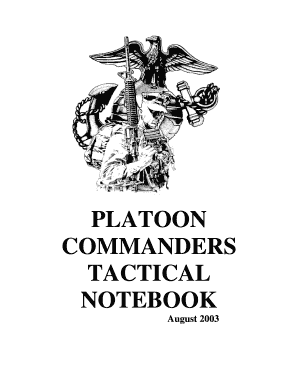 Platoon Commanders Notebook  Form