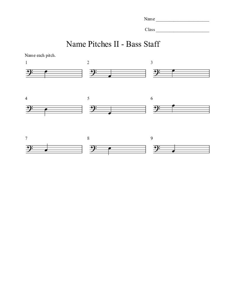 A Musical Story Worksheet Answer Key  Form