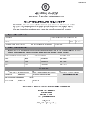 Firearm Release Form