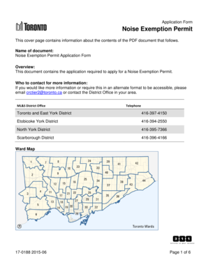 Noise Permit Toronto  Form