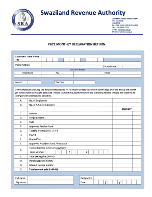  Eswatini Revenue Authority Contact Details 2012