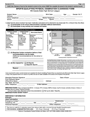 COPY This Clearance Form for the Student to Return to the