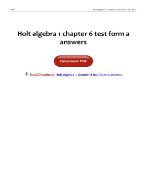 Holt Mcdougal Chapter 6 Test Answers  Form