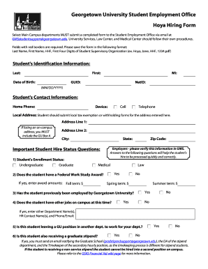 Hoya Hiring Form